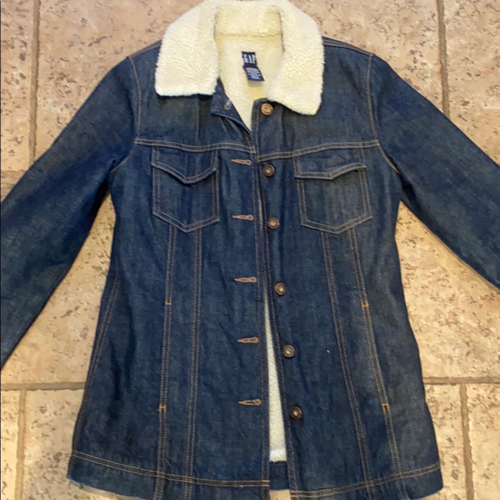 Gap Vintage Icon Denim Sherpa Jean Jacket